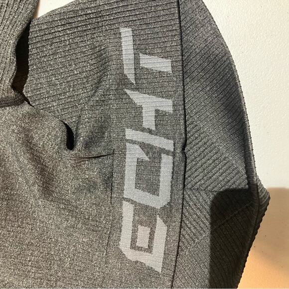 ECHT Arise Comfort Long Sleeve Stretch Ribbed Crop Top Gray Women’s Size M - Picture 3 of 7